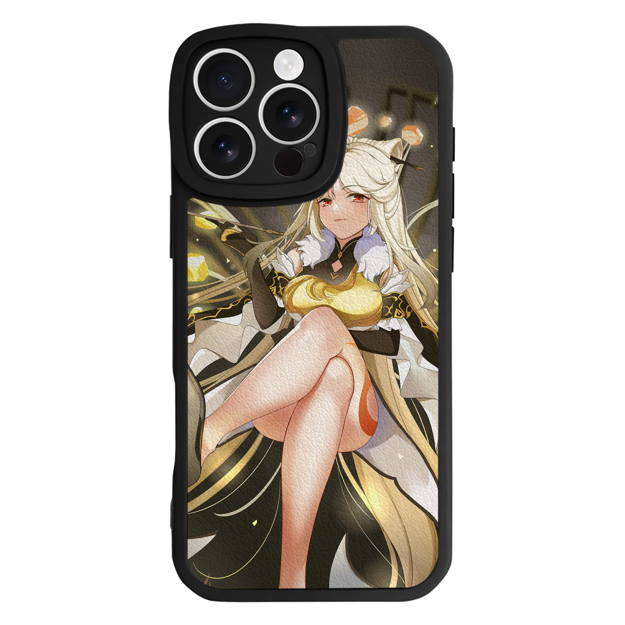 げんし神 genshin 【iPhone 16シリーズ対応】シリコンスマホケース（レザー調） 材質：シリコン